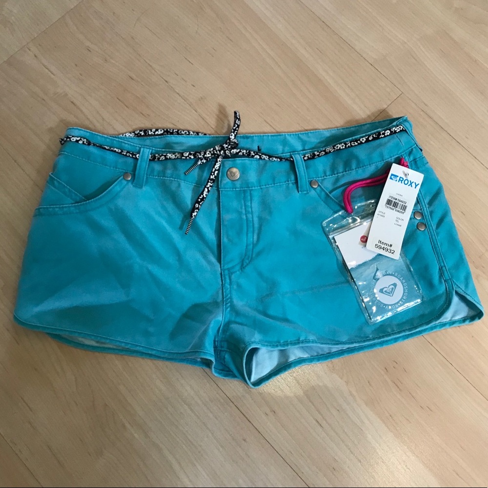 NWT Roxy Blue Choka Boardshorts Juniors Size 7